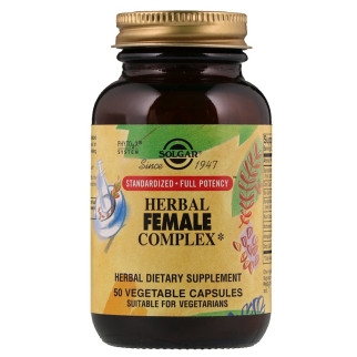 Трав'яний Комплекс для Жінок, Herbal Female Complex, Solgar, 50 вегетаріанських капсул - Інтернет-магазин спільних покупок ToGether