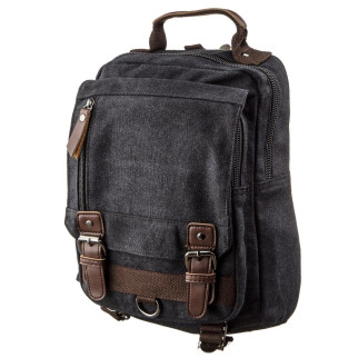 Сумка-рюкзак на одне плече Vintage 20143 Чорна - Інтернет-магазин спільних покупок ToGether