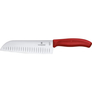 Кухонний ніж Victorinox SwissClassic Santoku 170 мм Червоний (6.8521.17B) - Інтернет-магазин спільних покупок ToGether