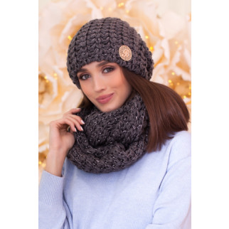 Комплект «Космія» (шапка та шарф-сніг) Braxton темно-сірий + графіт 56-59 - Інтернет-магазин спільних покупок ToGether