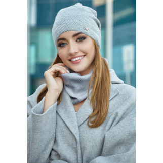 Комплект «Шарлотта» (шапка та шарф-хомут) Braxton світло-сірий 56-59 - Інтернет-магазин спільних покупок ToGether