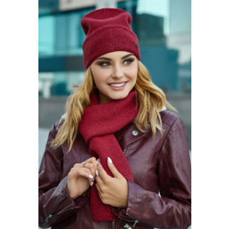Комплект «Беатріс» (шапка та шарф) Braxton бордовий 56-59 - Інтернет-магазин спільних покупок ToGether