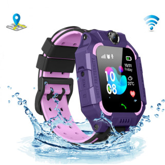 Дитячий розумний смарт-годинник з GPS і камерою Brave Q19 захист від води, батьківський контроль розташування, прослуховування оточення Violet - Інтернет-магазин спільних покупок ToGether