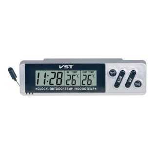 Автомобільний годинник VST 7067 з будильником, електронні, сірі - Інтернет-магазин спільних покупок ToGether