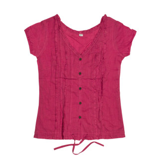 Блуза з коротким рукавом Karma Bianca Top Коттон Розмір S Пурпурово-рожевий (20176) - Інтернет-магазин спільних покупок ToGether