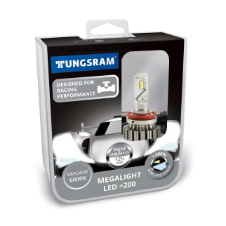 Комплект ламп LED головного світла Tungsram Megalight LED +200 12V H11 24W 6000K (2 шт./коробка) - Інтернет-магазин спільних покупок ToGether