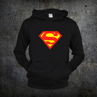 Худі Fruit of the Loom Супермен Логотип Superman Logo Чорний XL (1191090) - Інтернет-магазин спільних покупок ToGether