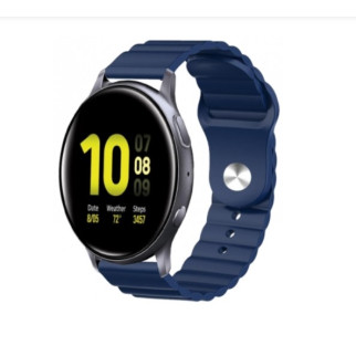 Ремінець BeWatch для Samsung Galaxy Watch 42 | 3 41 мм | Active | Active 2 силіконовий 20мм Wave Темно Синій (1010706) - Інтернет-магазин спільних покупок ToGether