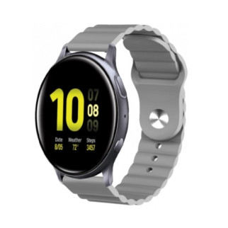 Ремінець BeWatch для Samsung Galaxy Watch 42 | 3 41 мм | Active | Active 2 силіконовий 20мм Wave Сірий (1010707) - Інтернет-магазин спільних покупок ToGether