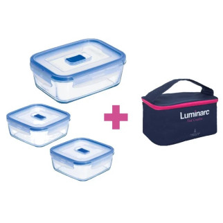 Набір контейнерів із сумкою LUMINARC PURE BOX ACTIVE 3 шт 74822/7379 - Інтернет-магазин спільних покупок ToGether