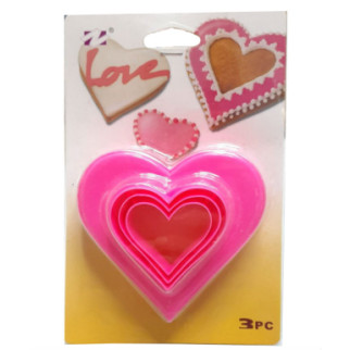 Вирубки для печива двосторонні Серце 3 штуки - Інтернет-магазин спільних покупок ToGether