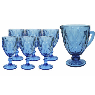 Набір для напоїв 7 предметів синій Смарагд OLens S-07204DL/BNA 7204DL-B - Інтернет-магазин спільних покупок ToGether