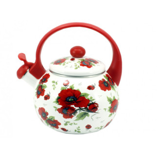 Чайник емальований зі свистком 2,2 л RED HANDLE Zauberg (9/L) - Інтернет-магазин спільних покупок ToGether