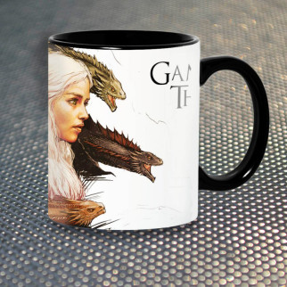 Чашка Fan Girl Дейнеріс Таргарієн з Драконами Game of Thrones New (14454) 330 мл Різнокольоровий - Інтернет-магазин спільних покупок ToGether