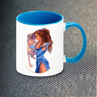 Чашка Fan Girl Мирана Mirana Дота 2 Dota New (14419) 330 мл Блакитний - Інтернет-магазин спільних покупок ToGether