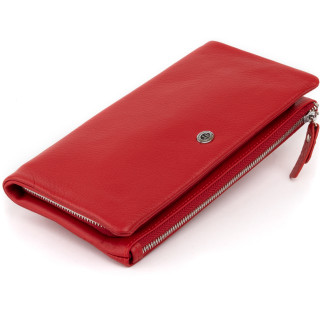 Гаманець-клатч зі шкіри з кишенею для мобільного ST Leather 19315 Червоний 20,8х10х2 см - Інтернет-магазин спільних покупок ToGether