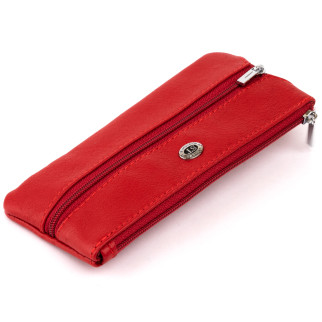 Ключниця-гаманець з кишенькою жіноча ST Leather 19347 Червона 15,5х7х0,5 см - Інтернет-магазин спільних покупок ToGether