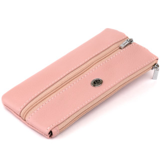 Ключниця-гаманець з кишенькою жіноча ST Leather 19353 Рожева 15,5х7х0,5 см - Інтернет-магазин спільних покупок ToGether