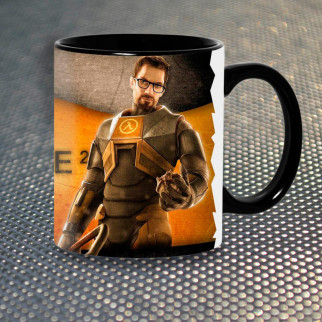 Чашка Fan Girl Гордон Фрімен Half-Life 3 New (14431) 330 мл Чорний - Інтернет-магазин спільних покупок ToGether