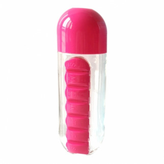 Пляшка для води з пігулкою Pill Vitamin Water Bottle Рожевий (hub_vushdc) - Інтернет-магазин спільних покупок ToGether