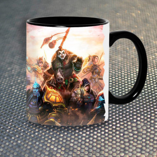 Чашка Fan Girl Варкрафт World of Warcraft WOW New (14388) 330 мл Чорний - Інтернет-магазин спільних покупок ToGether