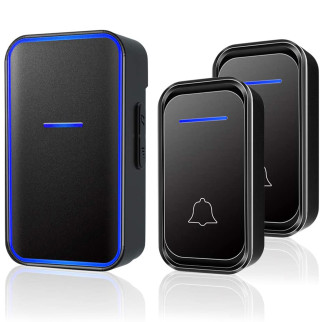 Бездротовий дверний дзвінок з 2-ма кнопками виклику Digital Lion WDB-02-1, 38 мелодій, до 300 м, Чорний - Інтернет-магазин спільних покупок ToGether