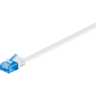 Патч-корд неекранований Goobay RJ45 UTP6a  5.0m patch AWG30 Flat OD=1.5x6.0mm Cu білий (75.09.6347) - Інтернет-магазин спільних покупок ToGether