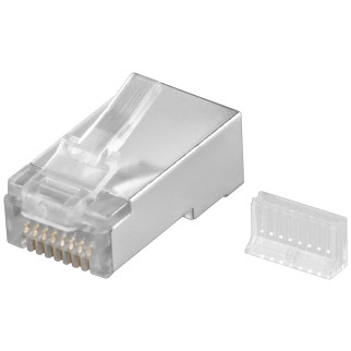 Конектор мережевий Goobay FreeEnd-RJ45 STP5e конектор AWG24-26 Round +вставка сірий (75.06.8079) - Інтернет-магазин спільних покупок ToGether