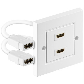 Розетка моніторна Lucom HDMI F/F (розетка) 2x внутрішня 86x86mm HS+HEC+ARC білий (25.02.5049) - Інтернет-магазин спільних покупок ToGether