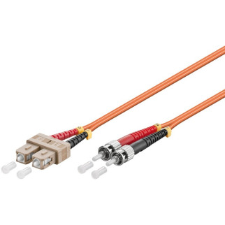 Патч-корд оптичний Goobay FiberOptic SC-ST  2.0m M=50/125 Multimode Duplex OM2 оранжевий (75.09.6169) - Інтернет-магазин спільних покупок ToGether