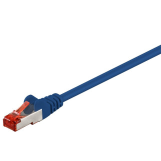 Патч-корд екранований Goobay RJ45 SFTP6  0.5m patch AWG27 D=6.0mm Gold Protect синій (75.09.5462) - Інтернет-магазин спільних покупок ToGether