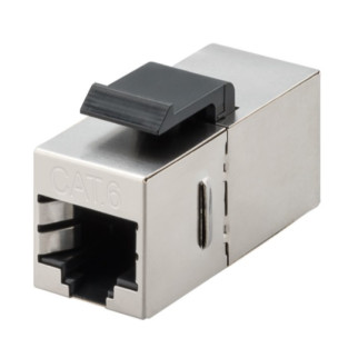 Перехідник мережевий Lucom RJ45 STP6 F/F Keystone Compact Metal Gold срібний (62.09.8129) - Інтернет-магазин спільних покупок ToGether