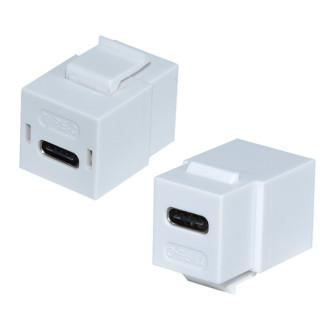 Перехідник обладнання Lucom USB Type-C F/F (USB3.0) keystone адаптер білий (62.09.8132) - Інтернет-магазин спільних покупок ToGether
