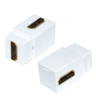 Перехідник моніторний Lucom HDMI F/F (Keystone) адаптер 90° вбік білий (62.09.8134) - Інтернет-магазин спільних покупок ToGether