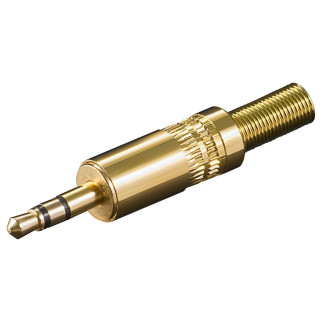 Штекер Goobay FreeEnd-Jack 3.5mm 3pin /M конектор під пайку StereoGold золотистий (75.01.1018) - Інтернет-магазин спільних покупок ToGether