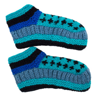 Шкарпетки домашні Kathmandu вовна яка М (22-25 см) Блакитний Синій Чорний (27212) - Інтернет-магазин спільних покупок ToGether