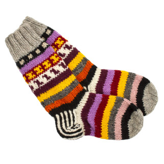 Шкарпетки теплі Тапа Kathmandu вовна яка M Різнокольорові візерунки (27277) - Інтернет-магазин спільних покупок ToGether