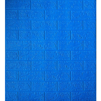 Самоклеюча декоративна 3D панель Loft-Expert під синю рівну цеглу 700x770x5 мм - Інтернет-магазин спільних покупок ToGether