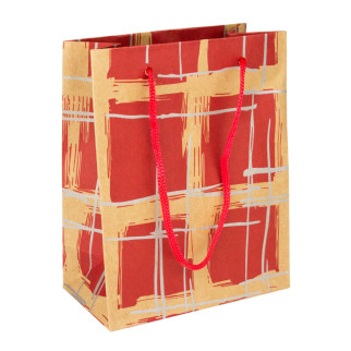 Сумочка подарункова паперова з ручками Gift bag Сесіль 14.5х11х6 см Червоний (11960) - Інтернет-магазин спільних покупок ToGether