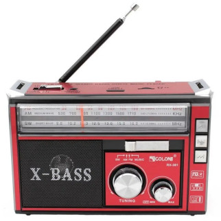Радіоприймач ФМ Golon RX-381 MP3 USB з ліхтариком Red - Інтернет-магазин спільних покупок ToGether