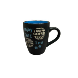 Чашка керамічна 350 мл Interos 16216/89068 чорна із синім - Інтернет-магазин спільних покупок ToGether