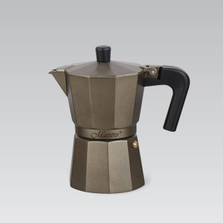 Гейзерна кавоварка алюмінієва 150 мл Maestro MR-1666-3 Brown - Інтернет-магазин спільних покупок ToGether