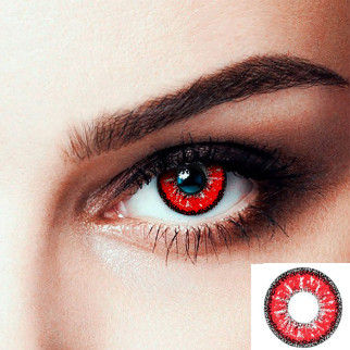 Лінзи контактні кольорові червоні натуральні RY-011 (19019) Seta Decor - Інтернет-магазин спільних покупок ToGether