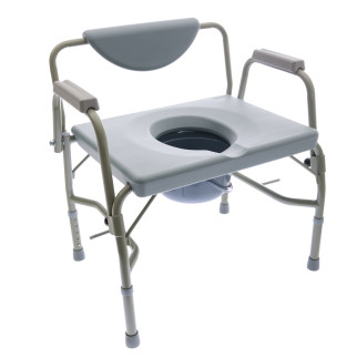 Крісло туалет баріатричне алюмінієве з відкидними підлокітниками MED1-N34 - Інтернет-магазин спільних покупок ToGether