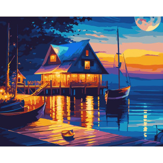 Картина за номерами SANTI Уїк-енд на озері 40*50  см (954515) - Інтернет-магазин спільних покупок ToGether