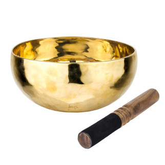 Співоча чаша Тибетська Singing bowl Ручна холодна ковка 21/21/9.6 см Бронза полірована (27397) - Інтернет-магазин спільних покупок ToGether