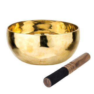 Співоча чаша Тибетська Singing bowl Ручна холодна ковка 24/24/11.7 см Бронза полірована (27398) - Інтернет-магазин спільних покупок ToGether