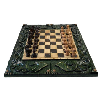 Гральний набір 3 в 1 шахи шашки нарди з дерева Арбуз 55*25*7см 191426 - Інтернет-магазин спільних покупок ToGether