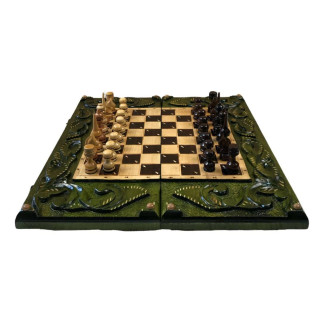 Шахи шашки нарди гральний набір 3 в 1 з дерева Арбуз 55*25*7см 191431 - Інтернет-магазин спільних покупок ToGether
