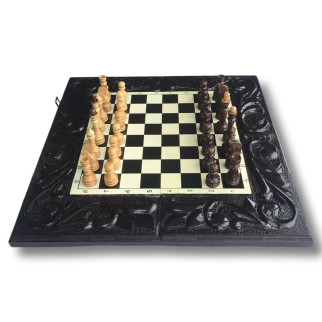 Гральний набір 3 в 1 шахи шашки нарди із дерева Арбуз 60*30*10 см 194011 - Інтернет-магазин спільних покупок ToGether